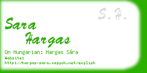 sara hargas business card