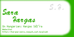 sara hargas business card